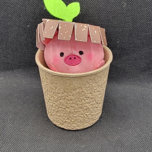 Sakuties Grow A Smile Series 2 Mystery - CHARLOTTE Pink Pig 3" Mini Plush - Picture 11 of 11